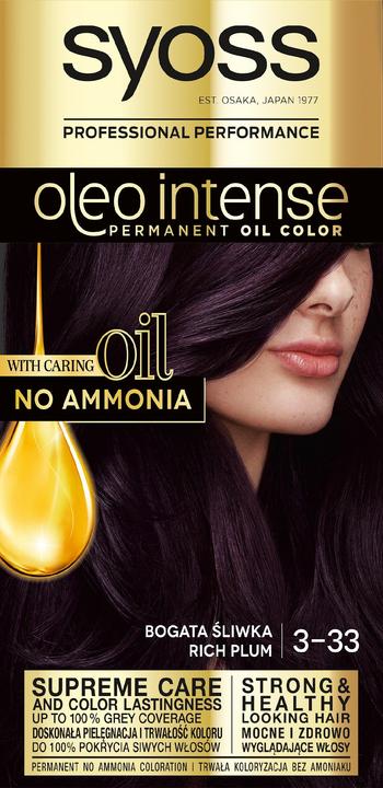 Produktbild Syoss Oleo Intense permanently coloring hair dye with oils 3-33 Rich Plum (3-33 Rich Plum)
