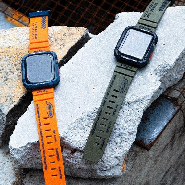 Actual product image Skinarma Band Shokku Apple Watch 45/44/42mm orange
