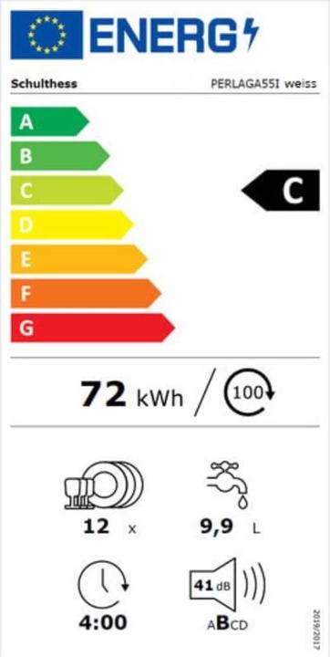 Energie-Label Schulthess Perla 55 Weiss