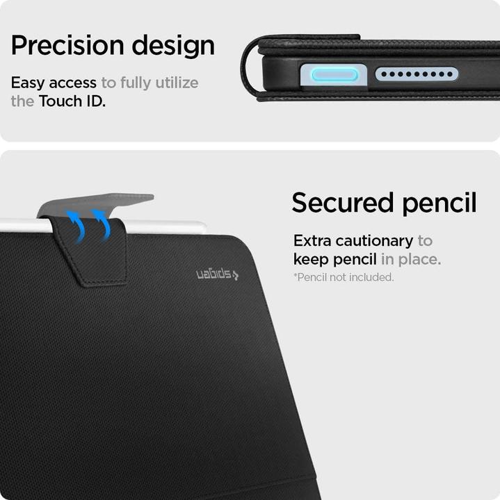 Immagine prodotto Spigen Custodia per tablet Liquid Air Folio Apple iPad Air 4 2020 Nero (iPad Air 2020 (4. Gen))
