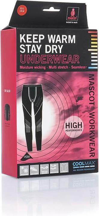 Actual product image Mascot Mens Functional Underwear Trousers "MOSS" Crossover black Size L (L)