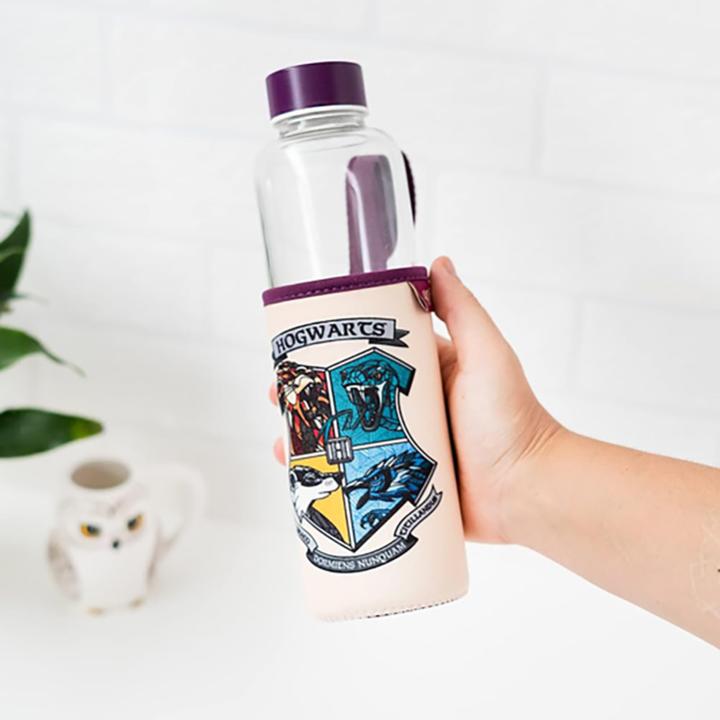 Actual product image - Glass water bottle 500 ml (Hogwarts) (0.50 l)