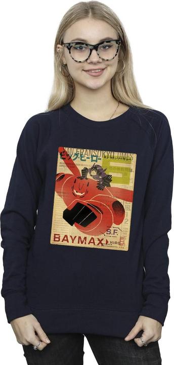 Produktbild Disney Big Hero 6 Baymax Flying Baymax Newspaper Sweatshirt (L)