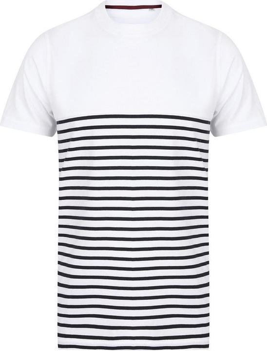 Front Row Adult Breton Striped Tagless TShirt