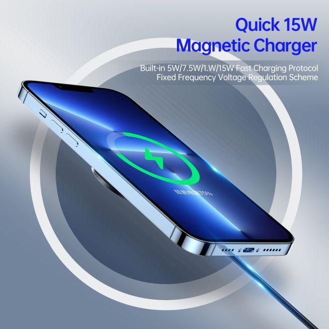Image du produit Duzzona Dux Ducis Ä®kroviklis belaidis W1 MagSafe juodas (15 W)