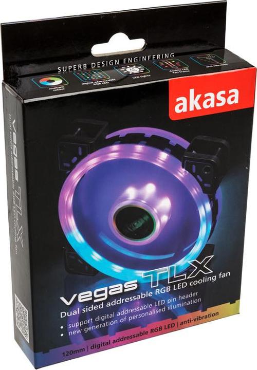 Produktbild Akasa Vegas TLX Addressable-RGB Lüfter (120 mm, 1 x)
