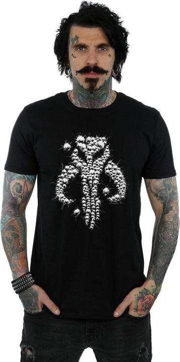Actual product image Star Wars Mens The Mandalorian Blaster Skull T-Shirt (5XL)