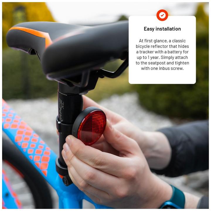 Actual product image Fixed Tag Reflector with Find My support - Black (Optimus Black)