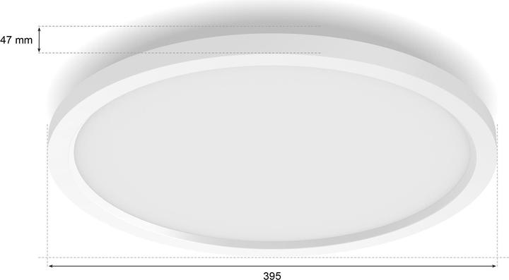 Actual product image Philips Hue White & Col. Amb. Surimu Panel Light Round White (2600 lm)