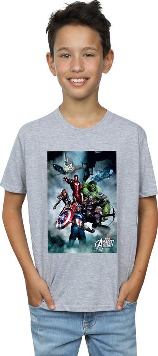 Immagine prodotto Avengers Assemble Team Montage Maglietta Ragazzi (152, 158)