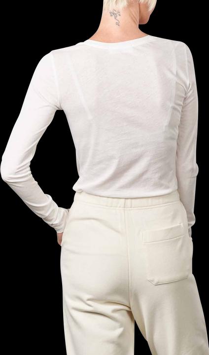 Actual product image Armedangels Enriccaa Soft T-Shirt Long Sleeve White (L)