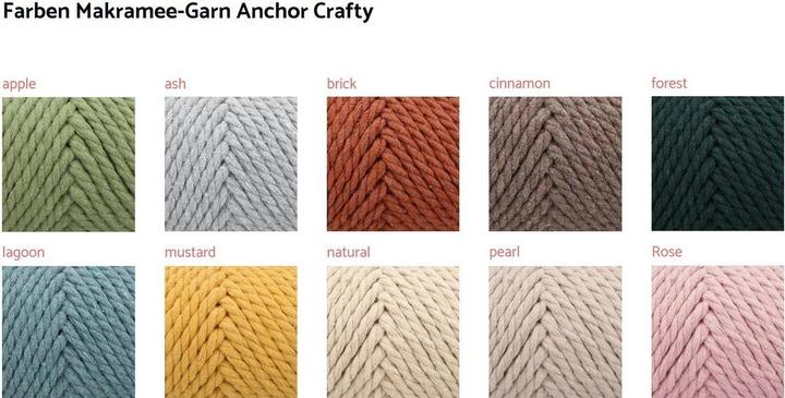 Actual product image Anchor Crafty (macramé yarn, twisted) approx. 5mm (40 m)