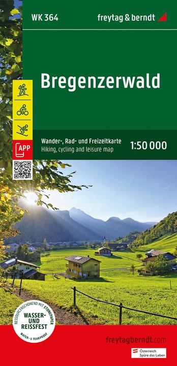 Image du produit Bregenzerwald, carte de randonnée, de cyclisme et de loisirs 1:50.000, freytag & berndt, WK 364