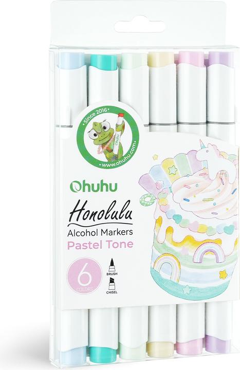 Produktbild Ohuhu Honolulu Kunstmarker (6 Stk.) - Pastellfarben (Pastellfarben, 6 x)