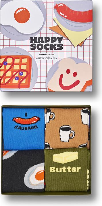 Immagine prodotto Happy Socks Set regalo per la colazione (confezione da 4, 41 - 46)