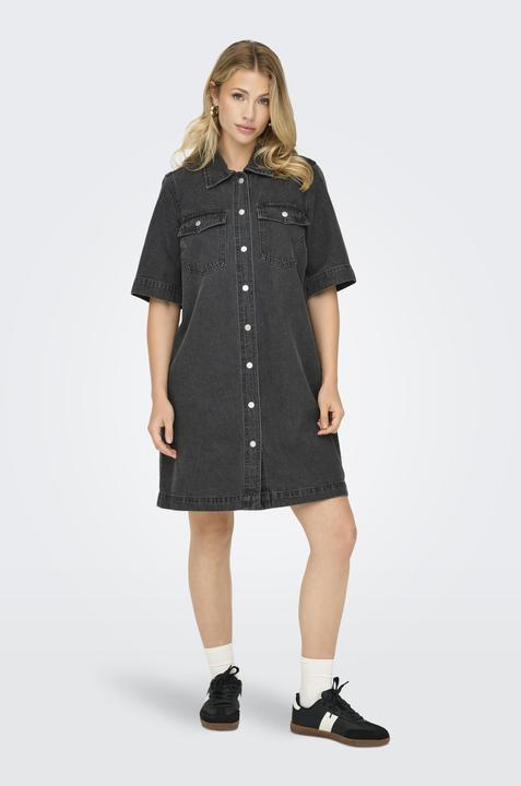Produktbild Only Normal geschnitten Hemdkragen Kurzes Kleid Jeanskleid (S)