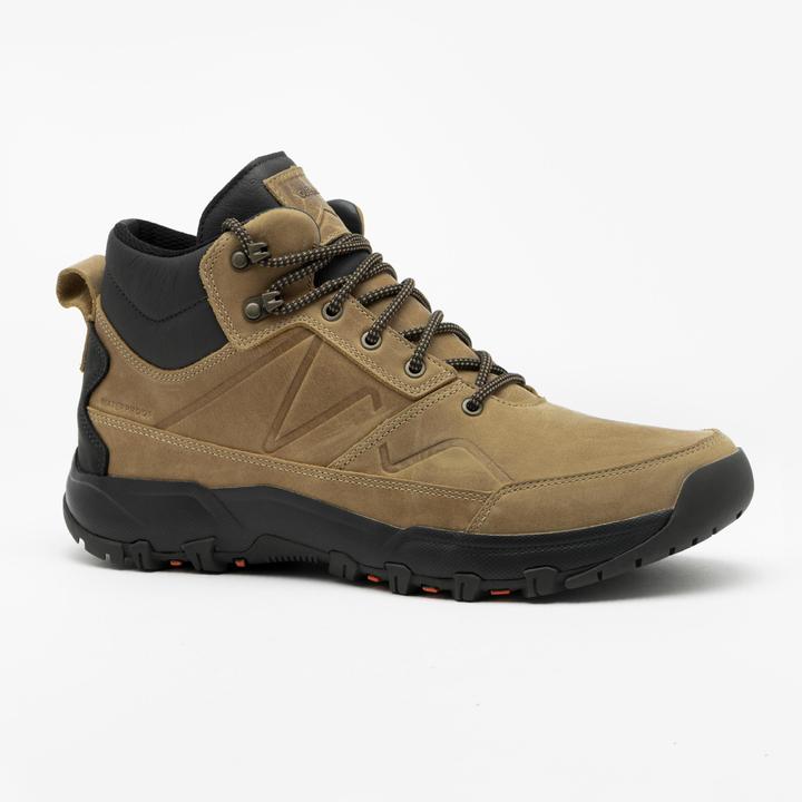 Produktbild Quechua Wanderschuhe Herren Leder wasserdicht - NH500 halbhoch beige (40)