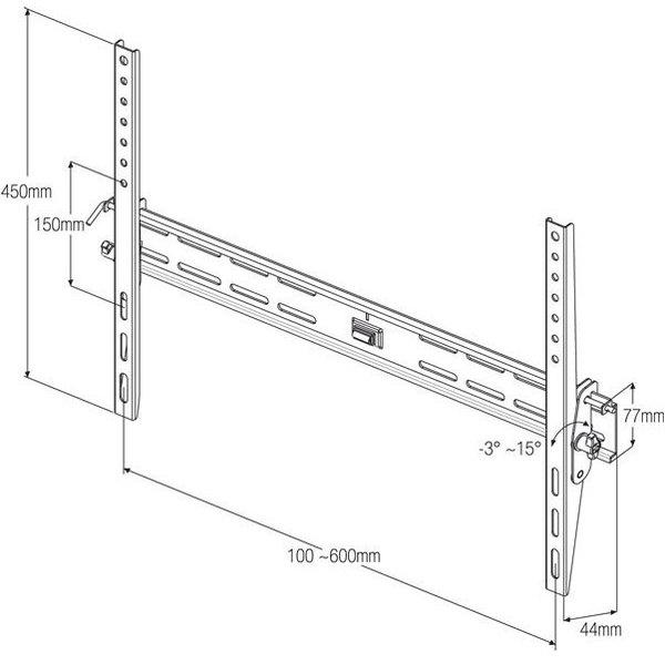Immagine prodotto Titan Bti 8060 (Muro, 85", 50 kg)