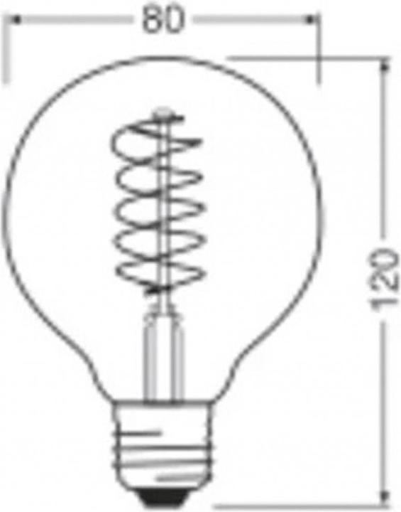 Actual product image Osram LED vintage lamp (E27, 7.80 W, 360 lm, 4 x, G)