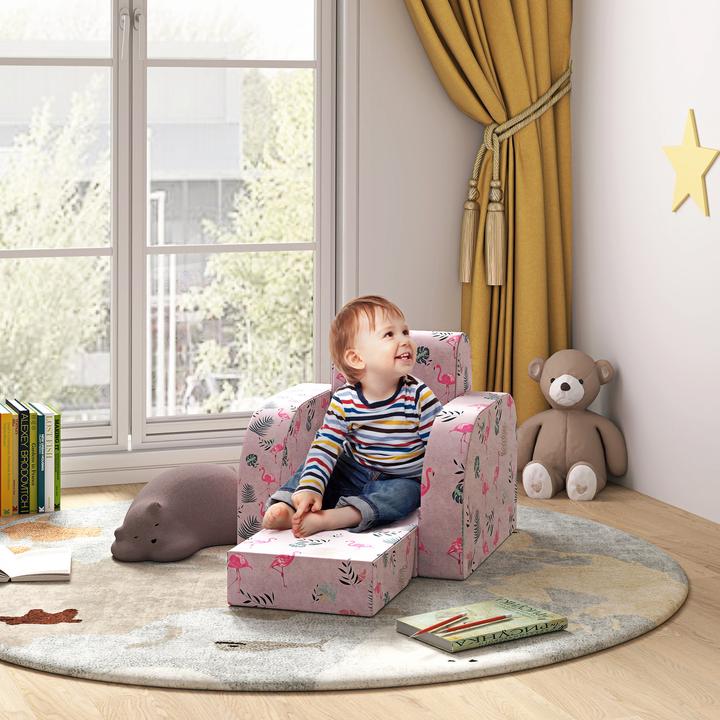 Actual product image Aiyaplay Kindersessel Schaumstoff, Polyester Rosa (Child armchair)