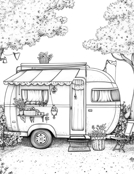 Image du produit Campingtrume - Un livre de coloriage pour des moments de vacances attentifs dans la nature
