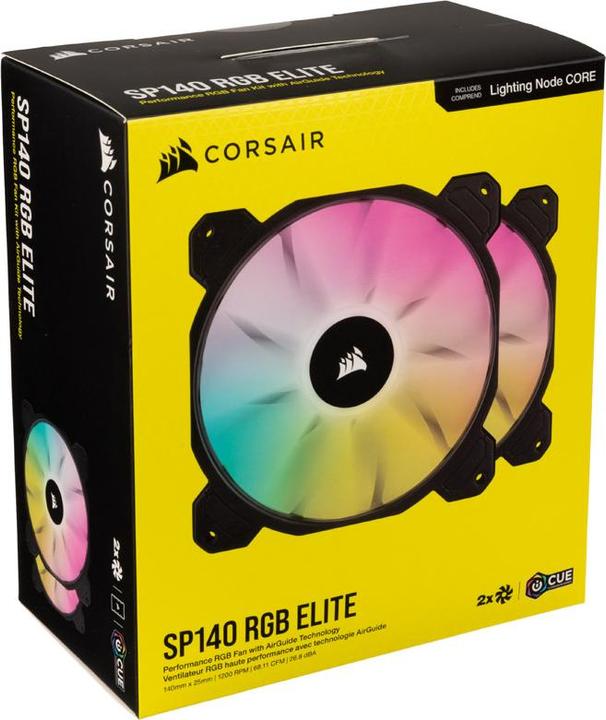Actual product image Corsair SP140 RGB Elite Dual Node C (140 mm, 2 x)