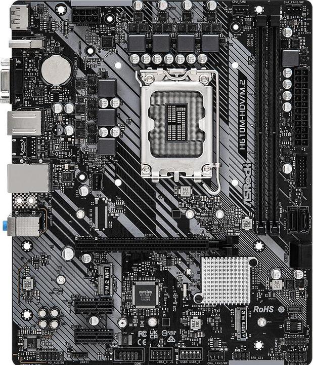 Actual product image AsRock H610M-HDV/M.2 R2.0 (LGA 1700, Intel H610, mATX)