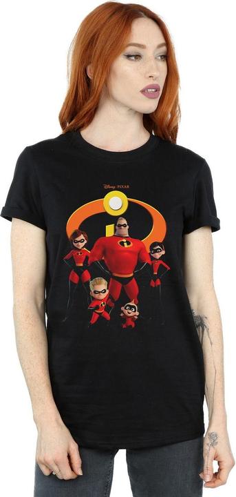 Actual product image Disney Womens/Ladies Incredibles 2 Group Logo Cotton Boyfriend T-Shirt (XL)