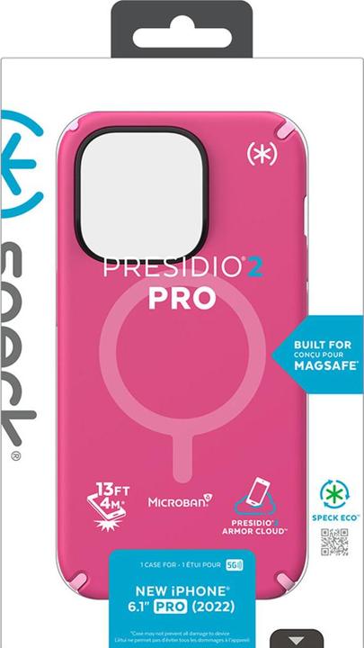 Actual product image speck Presidio2 Pro + MS Apple iPhone 14 Pro Digital Pink - with Microban (Apple iPhone 14 Pro)