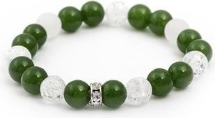 Produktbild Beneto Malaysian jade and crystal bead bracelet MINK84 / 17
