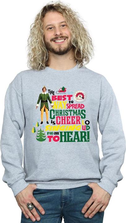 Actual product image Elf Mens Christmas Cheer Sweatshirt (XL)