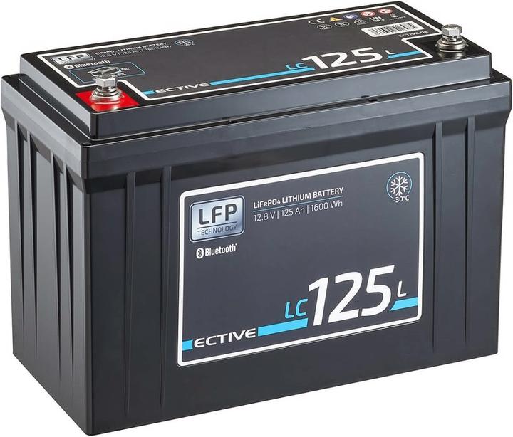 Image du produit Ective LC 125L LT 12V LiFePO4 Pile d'alimentation au lithium 125 Ah (12 V, 125 Ah)