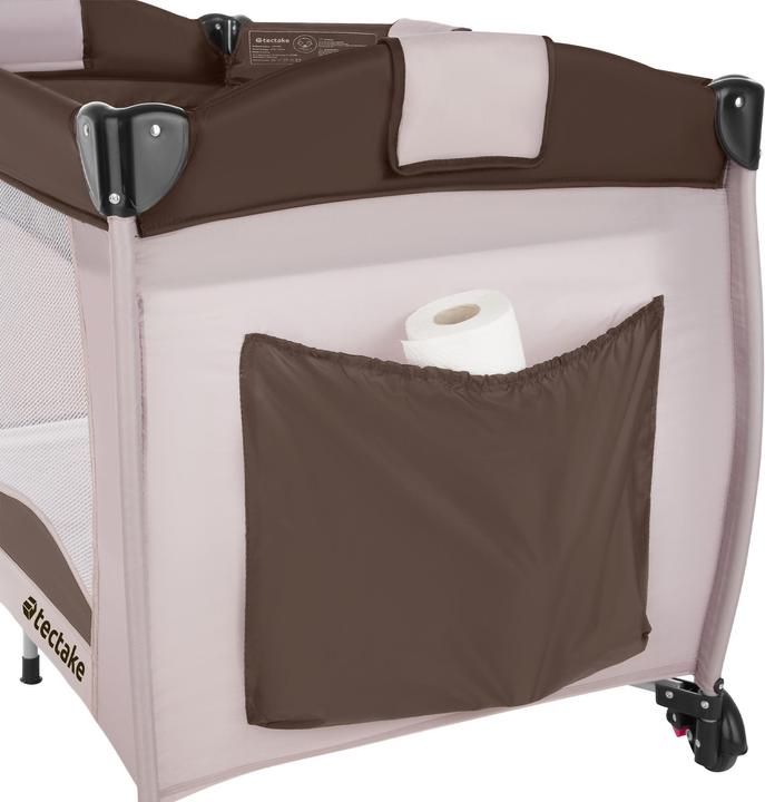 Produktbild tectake Kinderreisebett Hund mit Wickelauflage und Transporttasche