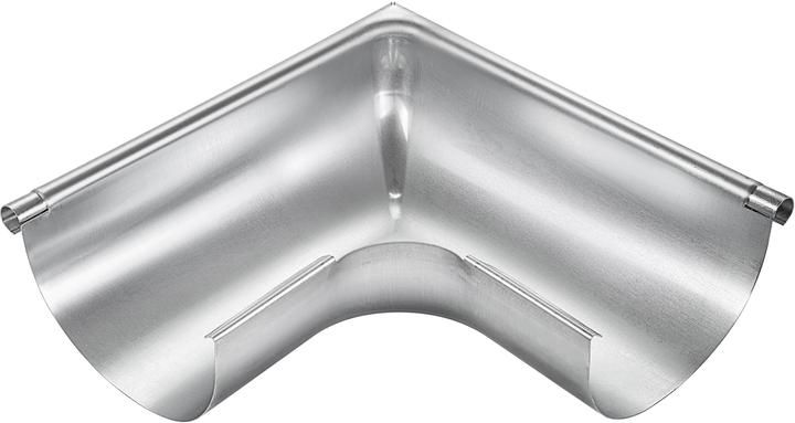 Immagine prodotto Grömo Angolo di grondaia in zinco a 90 gradi, 280 mm, angolo esterno, semitondo