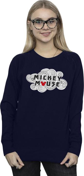 Actual product image Disney Mens Mickey Mouse Swirl Logo Sweatshirt (S)