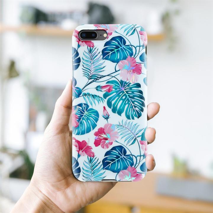 Actual product image Cadorabo IMD TPU Colorful Flowers & Leaves Cover (Apple iPhone 7s Plus, Apple iPhone 7 Plus)
