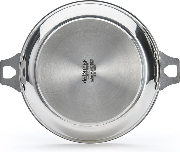 Actual product image de Buyer Twisty frying pan without handle induction (24 cm, Frying pan, Stainless steel)