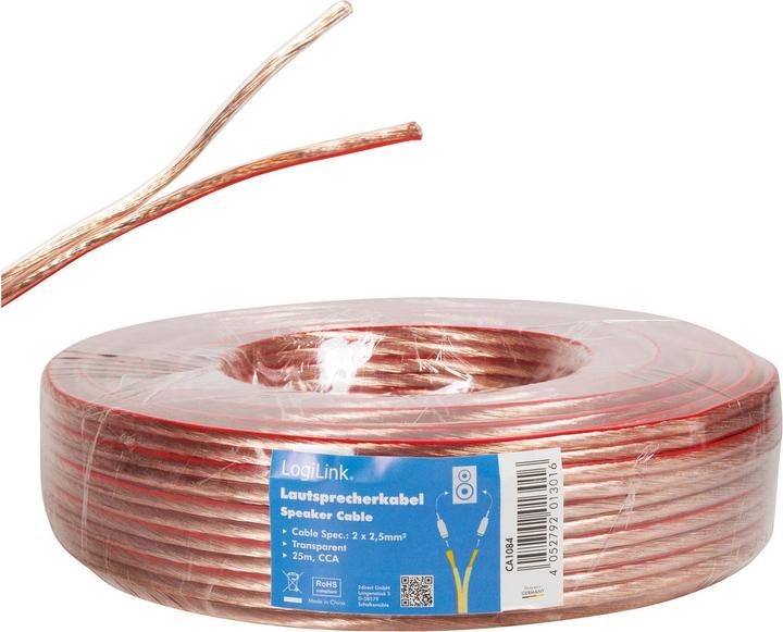 Produktbild LogiLink CA Lautsprecherkabel (25 m, 2.50 mm²)