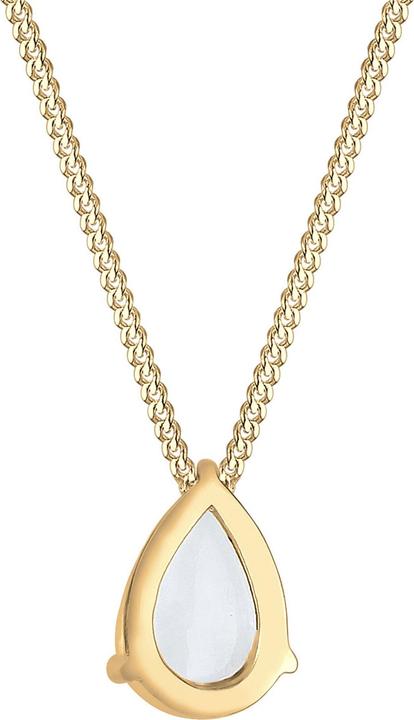 Actual product image Elli Drop (Moonstone, 925 Sterling silver gold-plated, 45 - 55 cm)