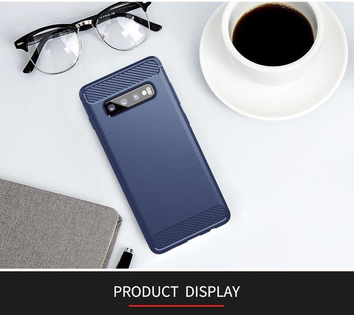 Produktbild Cadorabo TPU Ultra Slim carbon edelstahl Kombi Cover (Samsung Galaxy S10)