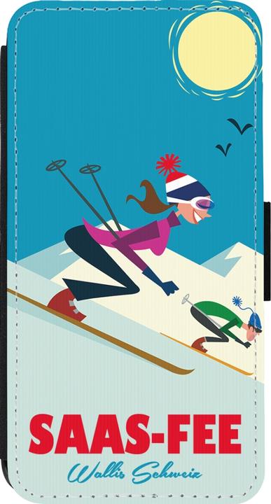 Image du produit PhoneLook Coque Wallet noir Saas-Fee Ski Downhill (Apple iPhone 14 Pro)