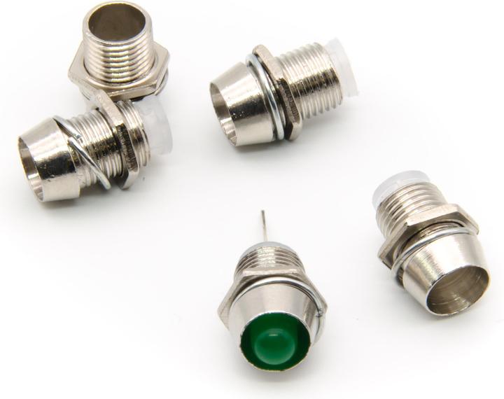 Produktbild Purecrea 5 Stück LED Halter 5mm - Aluminium - verchromt