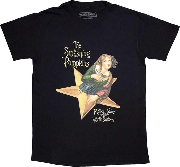 Immagine prodotto The Smashing Pumpkins Maglietta Rockoff Trade Mellon Collie Uomo, Blu (Navy), Grande (L)