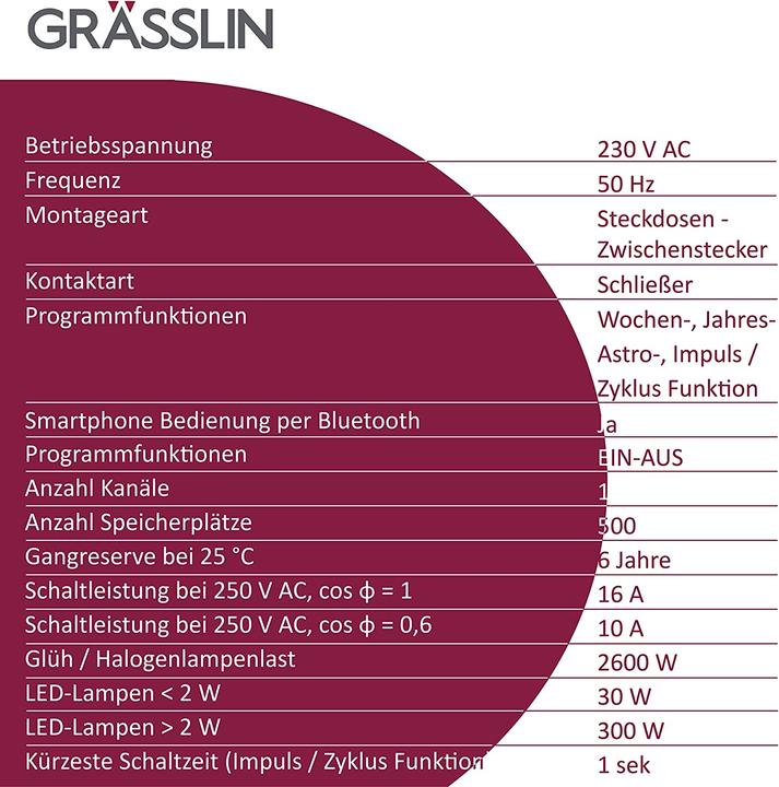 Produktbild Grässlin Zeitschaltuhr mit App Steuerung
