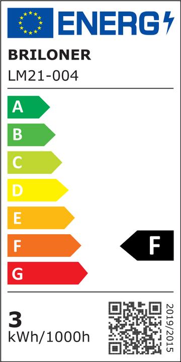 Label énergétique Briloner Lampe LED à pince, blanc, 1xLED/GU10/3W (250 lm, GU10)