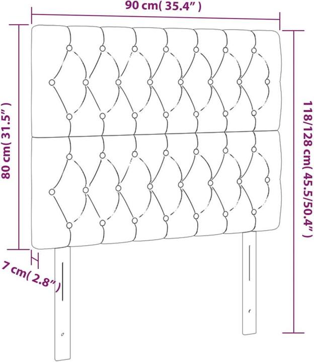 Produktbild VidaXL Poppy (90 x 7 x 128 cm)