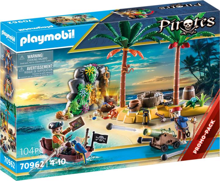Immagine prodotto Playmobil 70962 Isola del tesoro dei pirati con scheletro (70962, Pirati Playmobil)
