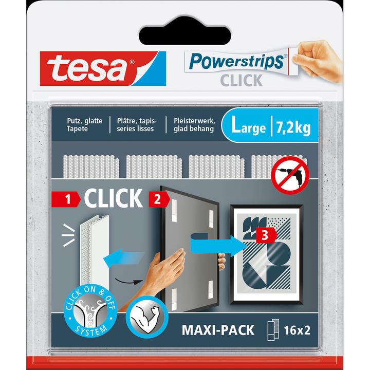 Immagine prodotto tesa Tappetini adesivi in velcro Powerstrips (7.20 kg)