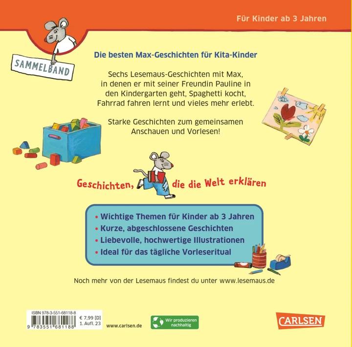 Produktbild LESEMAUS Sonderbände: Die besten MAX-Geschichten für Kita-Kinder (Deutsch, Christian Tielmann, Sabine Kraushaar, 2023)