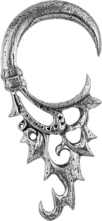 Produktbild Star Piercing Ohrgewicht Haken silber Tropfende Flamme (Messing)